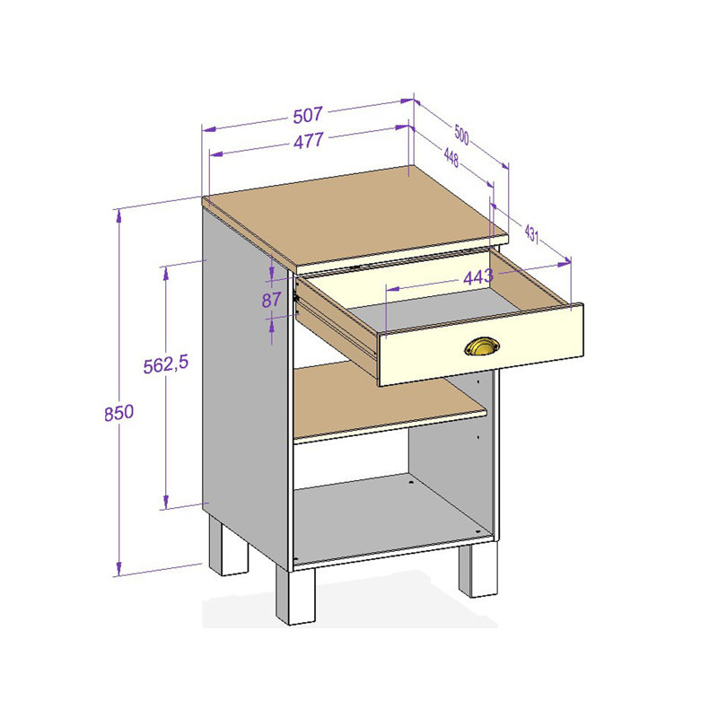 Edgarton Matte Base Unit, Havana