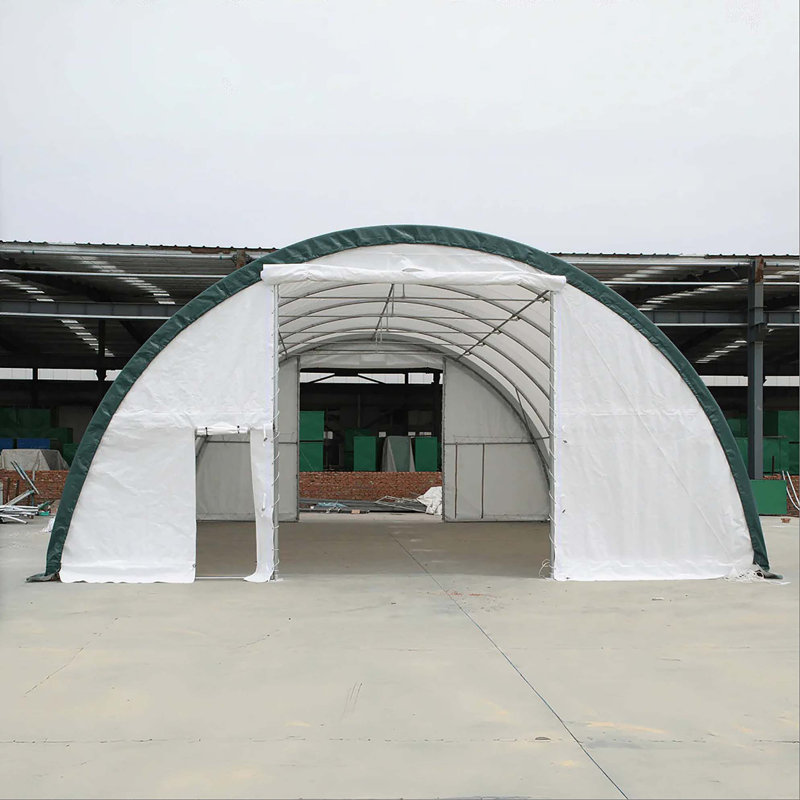 Single Truss Arch Storage Shelter W30'xl65'xh15' 11Oz, 180.09" H x 780.09" W x 360.09" D