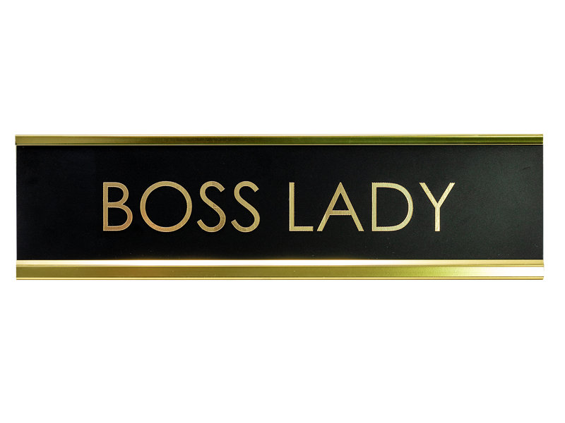 Enseigne fantaisie Boss Lady, Noir / doré