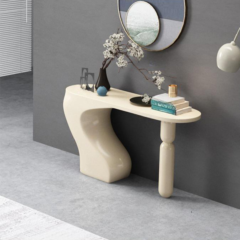 Console de style moderne et minimaliste, H 35,43 po x l 47,24 po x P 15,75 po, Kaki
