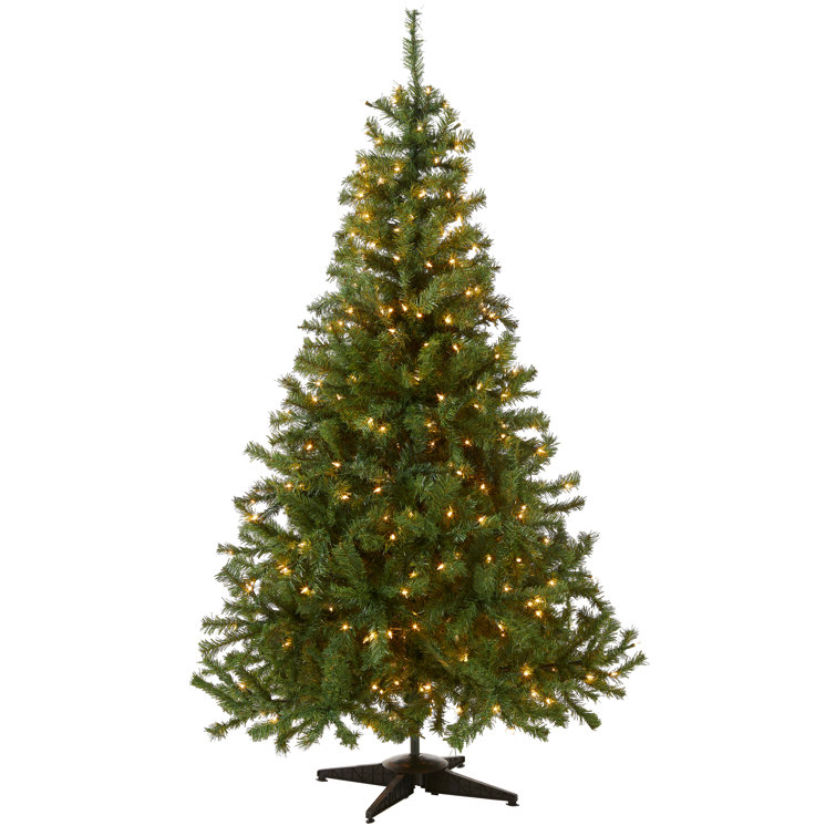 6' Lighted Artificial Spruce Christmas Tree