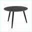 Ensemble de tables basses 3 pièces Modern - pieds en métal noir, plateau en pierre frittée, peu encombrant