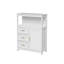 38 ? Modern White Buffet Cabinet, Freestanding Kitchen Storage Sideboard with 3 Full-Extension Drawers and 1 Storage Door, Accent Cabinet for Dining Room, Living Room, Entryway and Home Office-133526286