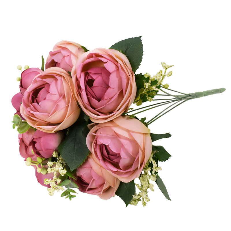 Buisson de renoncule classique, Rose