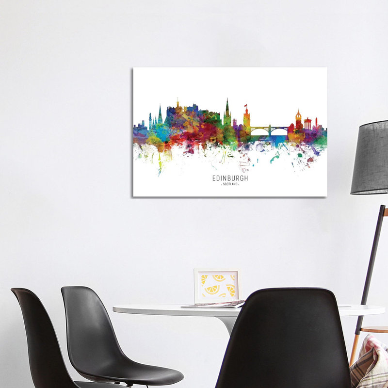 Edinburgh Scotland Skyline by Michael Tompsett - Wrapped Canvas Print, 101.6 cm H x 66.04 cm W x 3.175 cm D