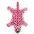 Bubblegum Pink Leopard Abstract Shaped Accent Rug