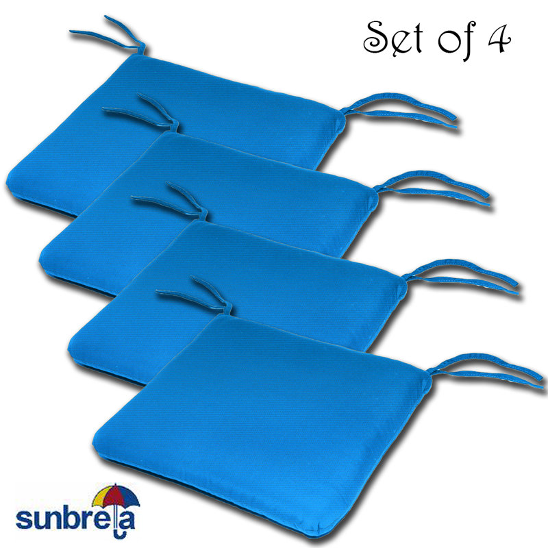Coussin Sunbrella intérieur / extérieur Knife Edge, Toile Sunbrella® bleu pacifique, H 2 po x l 20 po x P 18 po