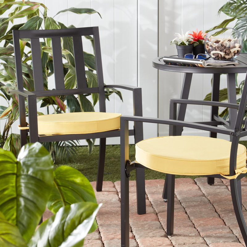 Outdoor Round Dining Chair Seat Pad, Sunbeam