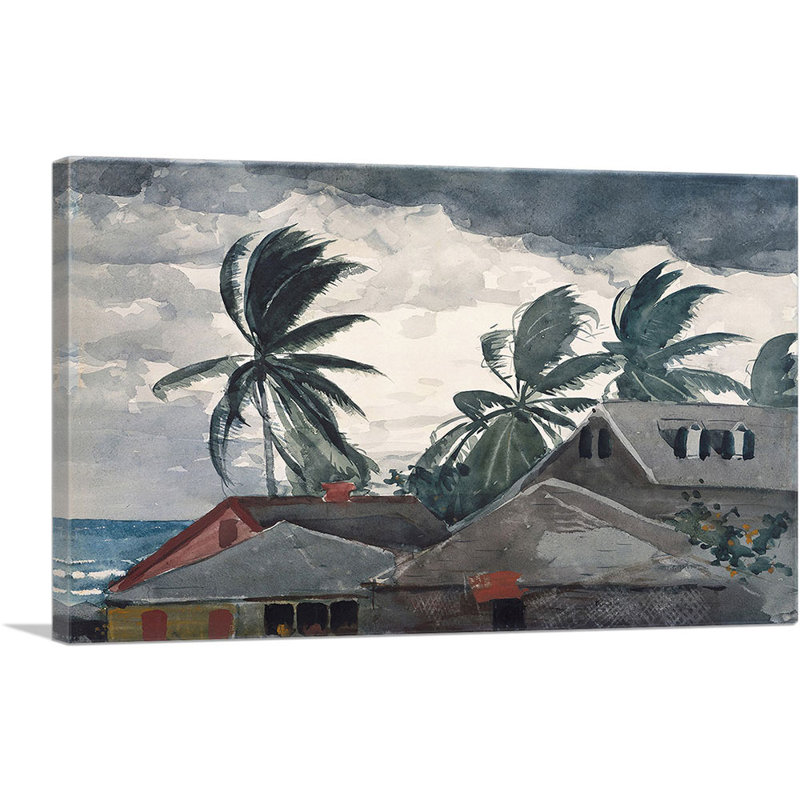 «Hurricane Bahamas 1898» par Winslow Homer, reproduction d'art sur toile tendue, H 18 po x l 26 po x P 1,5 po
