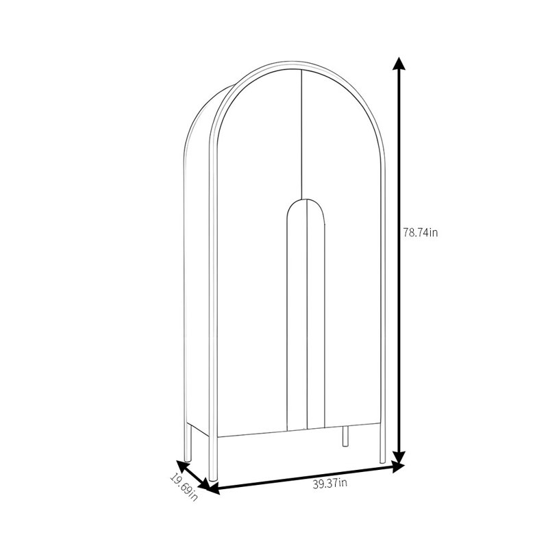 Garde-robe arquée simple, Burlywood