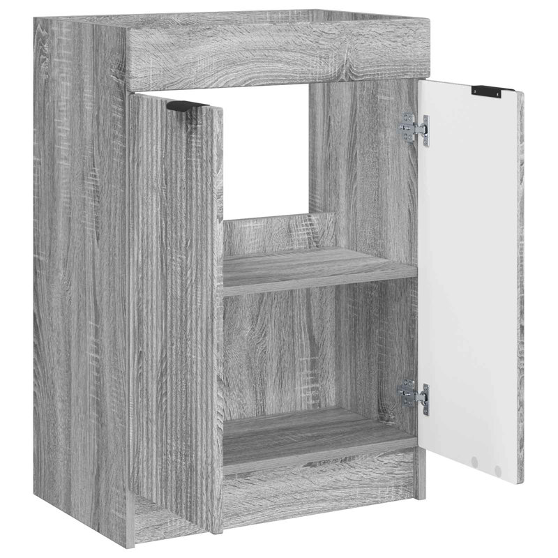 78.5cm Bathroom Vanity Base Only, Grey Sonoma