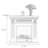 Beige Solid Wood Freestanding Fireplace