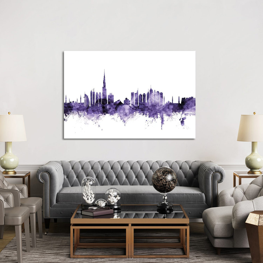 Dubai, UAE Skyline by Michael Tompsett - Wrapped Canvas Gallery-Wrapped Canvas Giclée