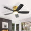Ventilateurs de plafond encastrés de 42 pouces avec lumière DEL 22W et 5 pales de ventilateur ABS télécommandées pour l'intérieur-1156701005-1156701007