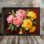 Pivoine noire, nature morte florale, reproduction d'art classique rétro-897611282