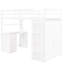Lit mezzanine simple blanc avec rangement pour bureau. Fabrication solide pour plus de stabilité. Agrandissez votre espace de vie. L 44 po x H 65 po et l 78,3 po avec tiroirs - blanc. Bois-311582815-311582752