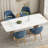 Modern Upholstered Dining Accent Chair with Wooden Legs-462437494-462437497