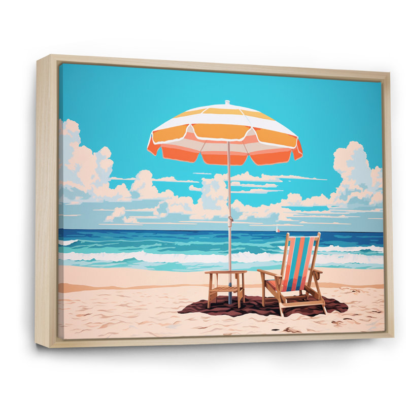 «Beach Chairs Dream I» sur toile, H 30 po x l 40 po x P 1,5 po, Cadre naturel flottant