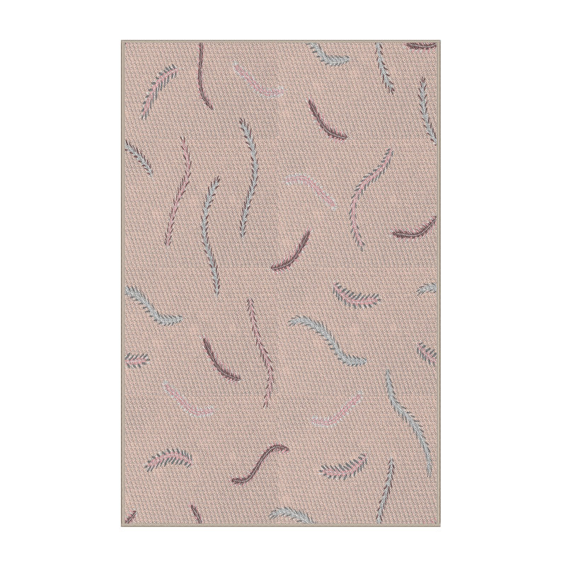Tapis de zone brune à motifs, Rectangle 5 pi x 7 pi