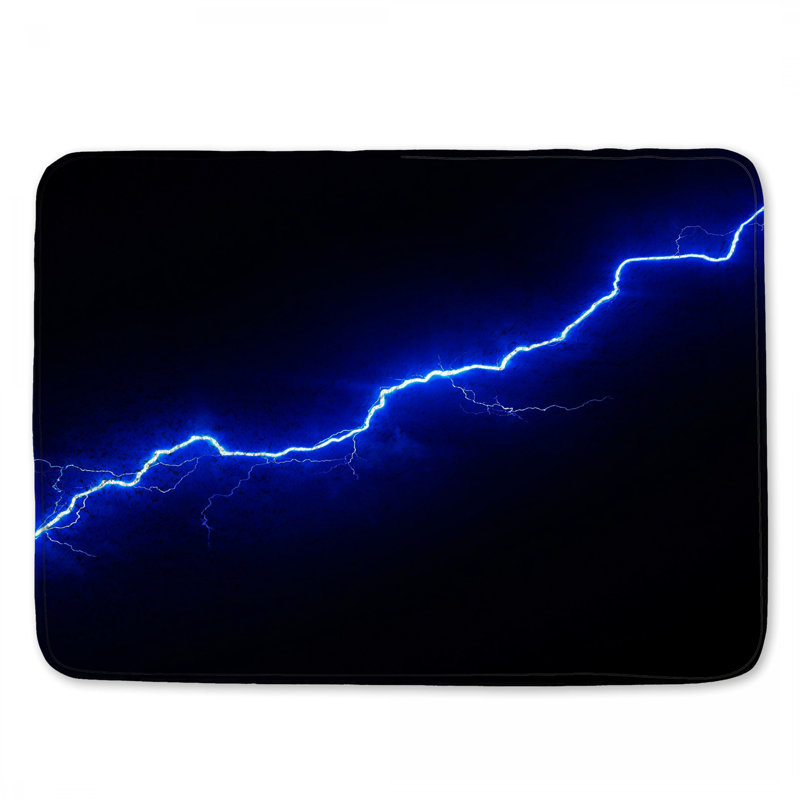 Tapis de bain Blue Lightning Bolt, 24in W x 17in L