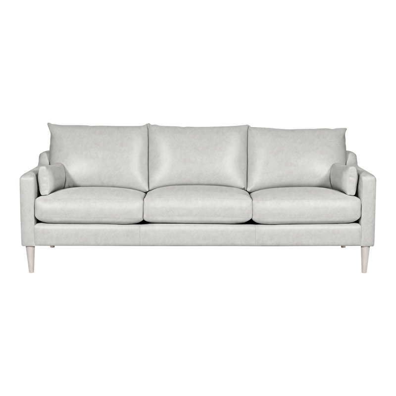 Canapé Ease, Cuir véritable brun cassé Gatsby, Gris colombe