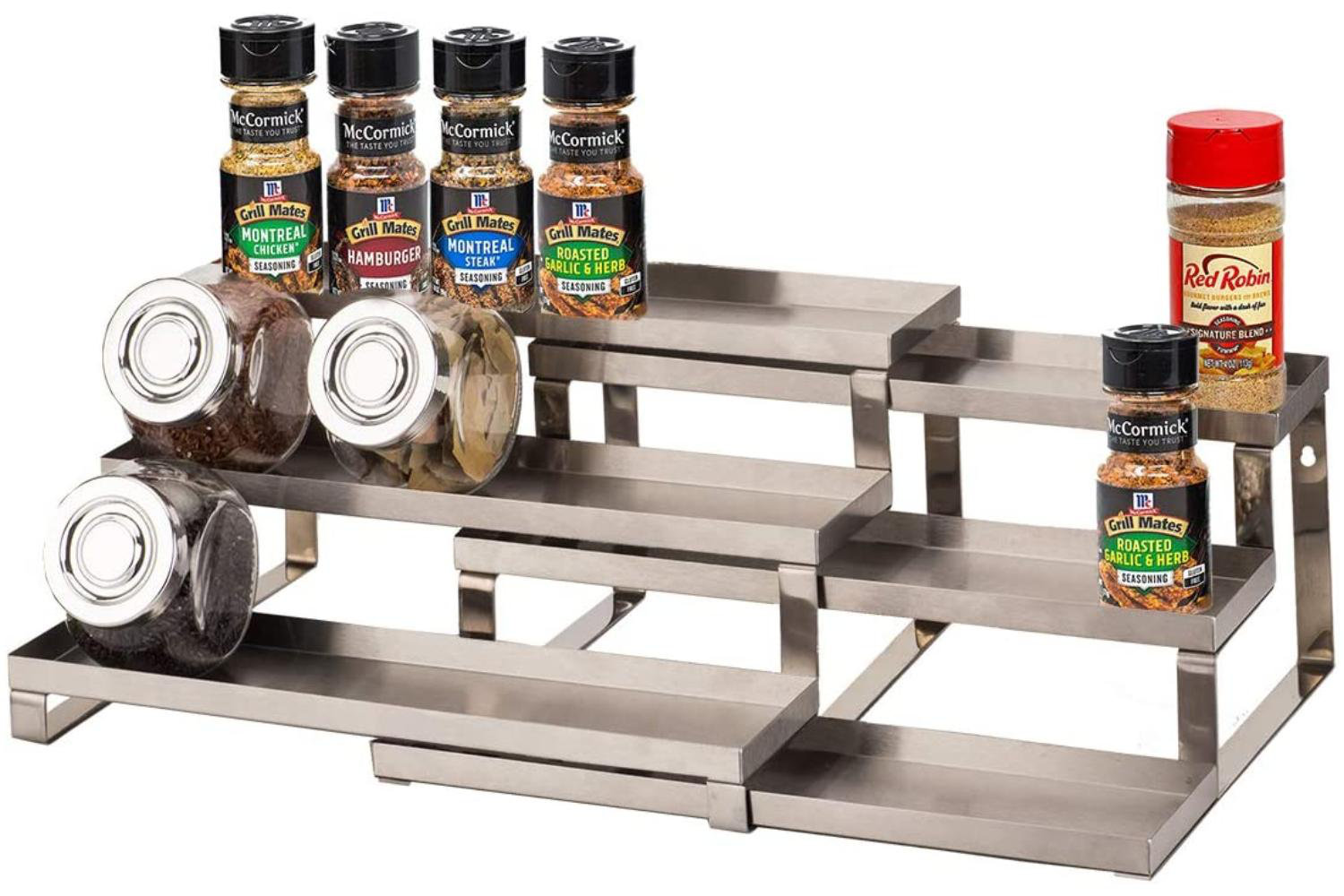 4-Tier Expandable Spice + Vitamin Rack