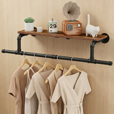 Adjustable Wall Mounted Clothes Rack