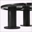 Table basse ronde à assemblage de pétales F39.4 ", table centrale de style crème avec 3 pieds épais, table de bout minimaliste irrégulière pour le salon-1364644633