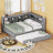 Wooden Daybed with Twin Trundle, Storage Shelf, and USB Charging Ports, Functional Modern Design,-188528119-188528112