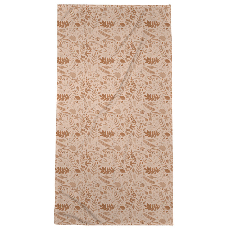 Beach Towel, Light Brown, Microfiber
