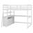 Multifunction Wooden Loft Bed With Desk And Shelves,Two Built-In Drawers-178762407-178762406