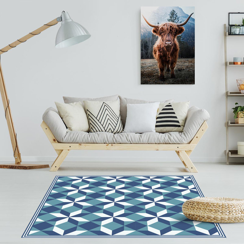 Northgate Non-Slip Geometric Indoor Doormat, Square 136cm