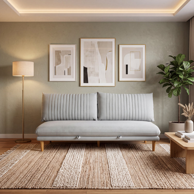 Maya Sofa Bed, Wool-Look Chenille - Grey