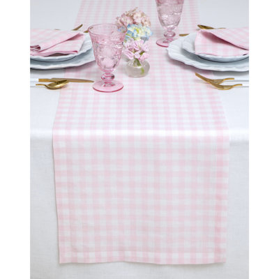 Gingham Check - 100% Pure Linen Tablecloth