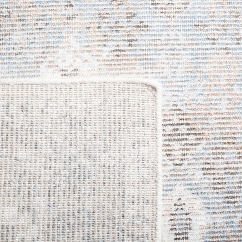 Oakland Hand Loomed Wool/Viscose Oriental Rug in Sand/Beige, Runner 2'3" x 17'