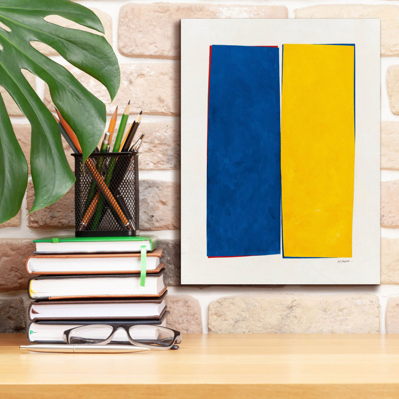 «Monolithe 1» par Mike Schick, art mural sur toile, H 16 po x l 12 po x P 0,75 po