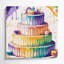 Desserts arc-en-ciel, art mural sur toile beige-2096801248