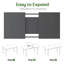 Ensemble de table de salle à manger extensible avec 4 chaises rembourrées-386723310