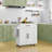 Kitchen Island With Storage, Rolling Kitchen Cart With AC Outlets And USB Ports, Microwave Stand With Towel And Spice Rack-1962112424
