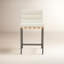 Macibella Channel Tufted Boucle Counter Stool-569614448