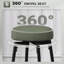 Swivel Upholstered Counter Stool with Metal Frame-205694321