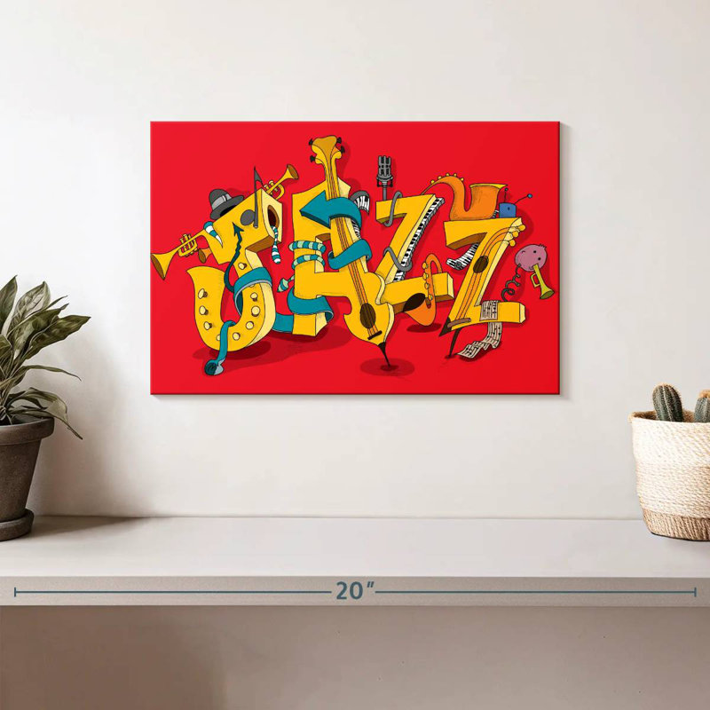 Abarca Cartoon Jazz Typography, 8" H x 12" W