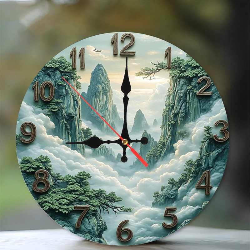 Horloge murale colorée