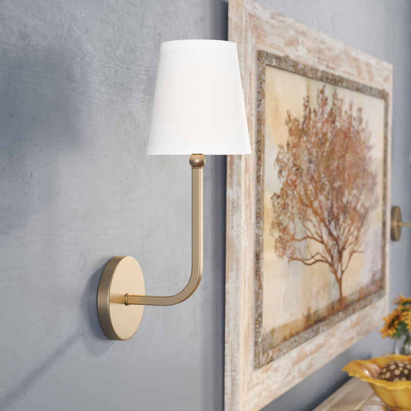 Dawson Armed Sconce, Aged Brass