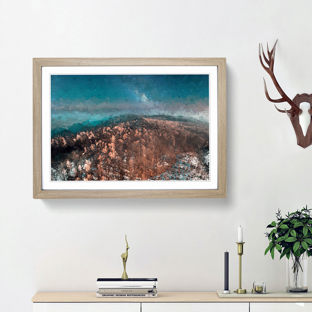 Stars Above Sopron in Hungary - Picture Frame Graphic Art Print