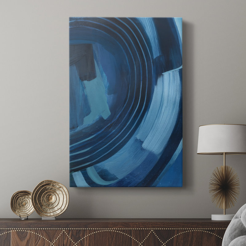 Blue Sighs I - galerie personnalisée enveloppée Cavas, H 12 po x l 8 po