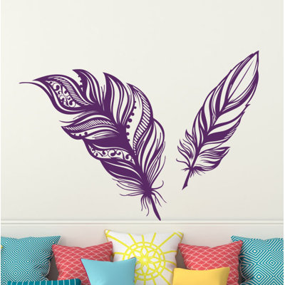 Adhésif décoratif plumes
