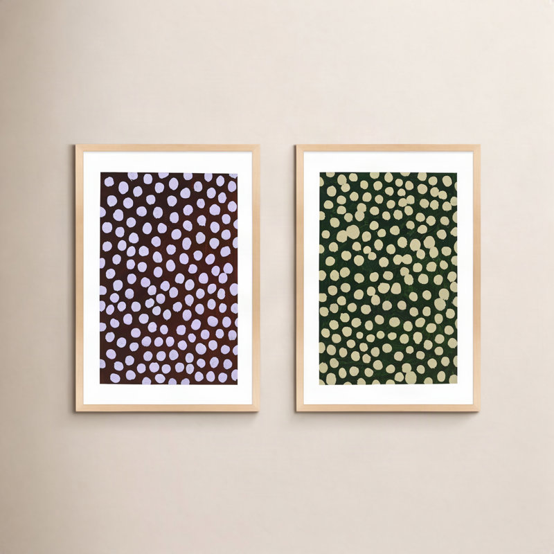 Navi 3 par Michela Sorrentino - Ensemble de 2 peintures encadrées, H 20 po x l 14 po x P 1,25 po, Brun