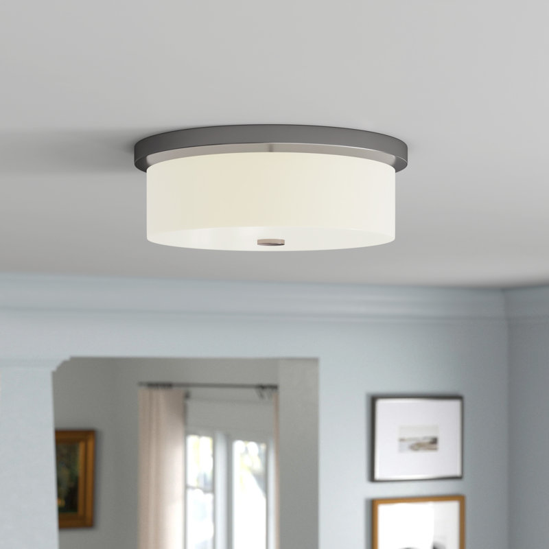 Plafonnier encastré 3 lumières 15 po Flaire, Nickel brossé