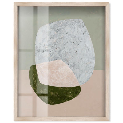 «Earthen Forms Shadowbox», impression murale moderne par Art Remedy, cadre blond, 20 x 24